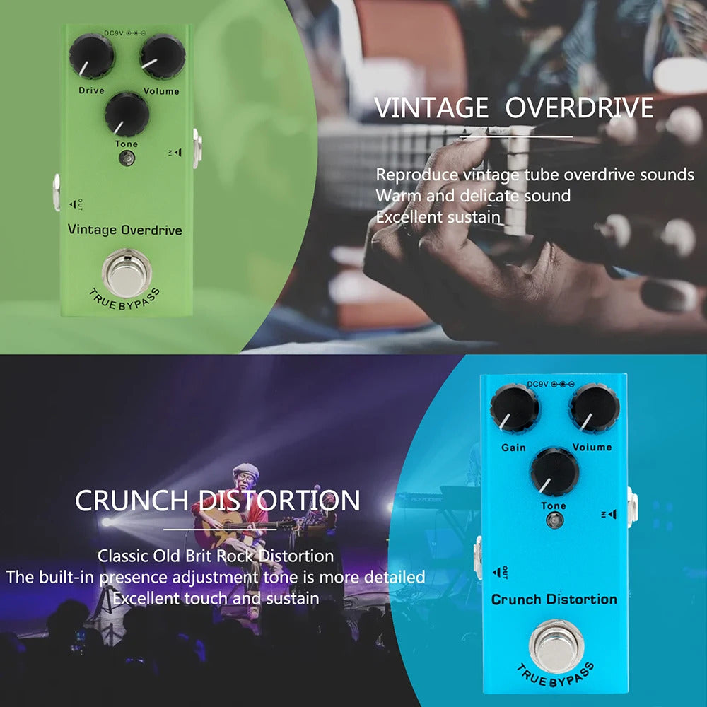 [Guitar Effects Processor] Guitar Effects, Guitar Effects, Multiple Guitar Effects, Easy to Adjust, Guitar/ Keyboard - Professional Effects Processor Effects, Noise Gate/ Bite Distortion/ Overload/ Digital Delay/ Analog Delay/ Tone