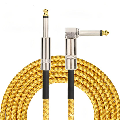 [High-Fidelity Guitar Cable] Noise-Canceling High-Fidelity Guitar Cable | Male-to-Male Connectors for Electric Bass and Acoustic Guitar - Available in 150cm, 300cm, 600cm Lengths