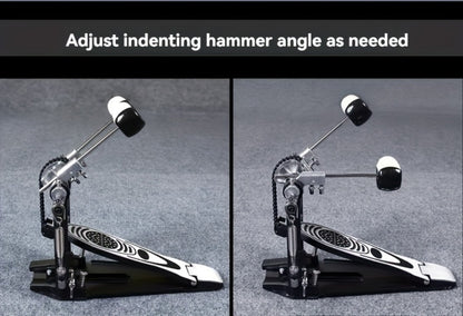 Bass Drum Pedal, Double, Pedals, Chain for Operating A Kick Drum Or Percussion