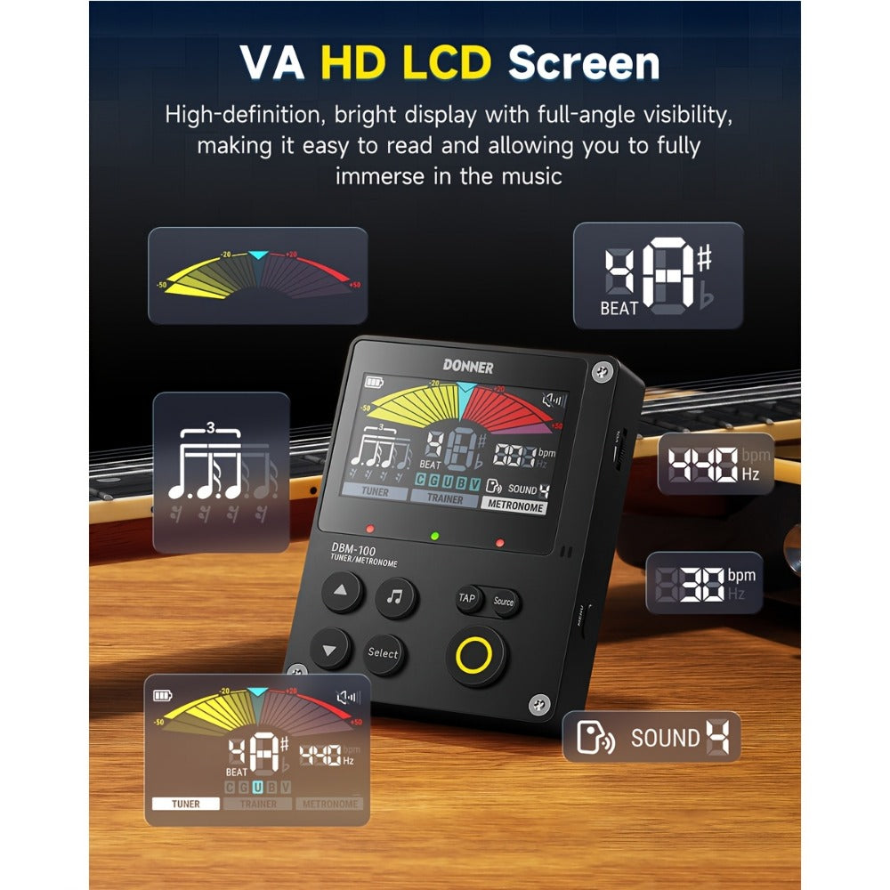 Portable Digital Metronome with Four Modes and Rhythm Trainer for Musicians