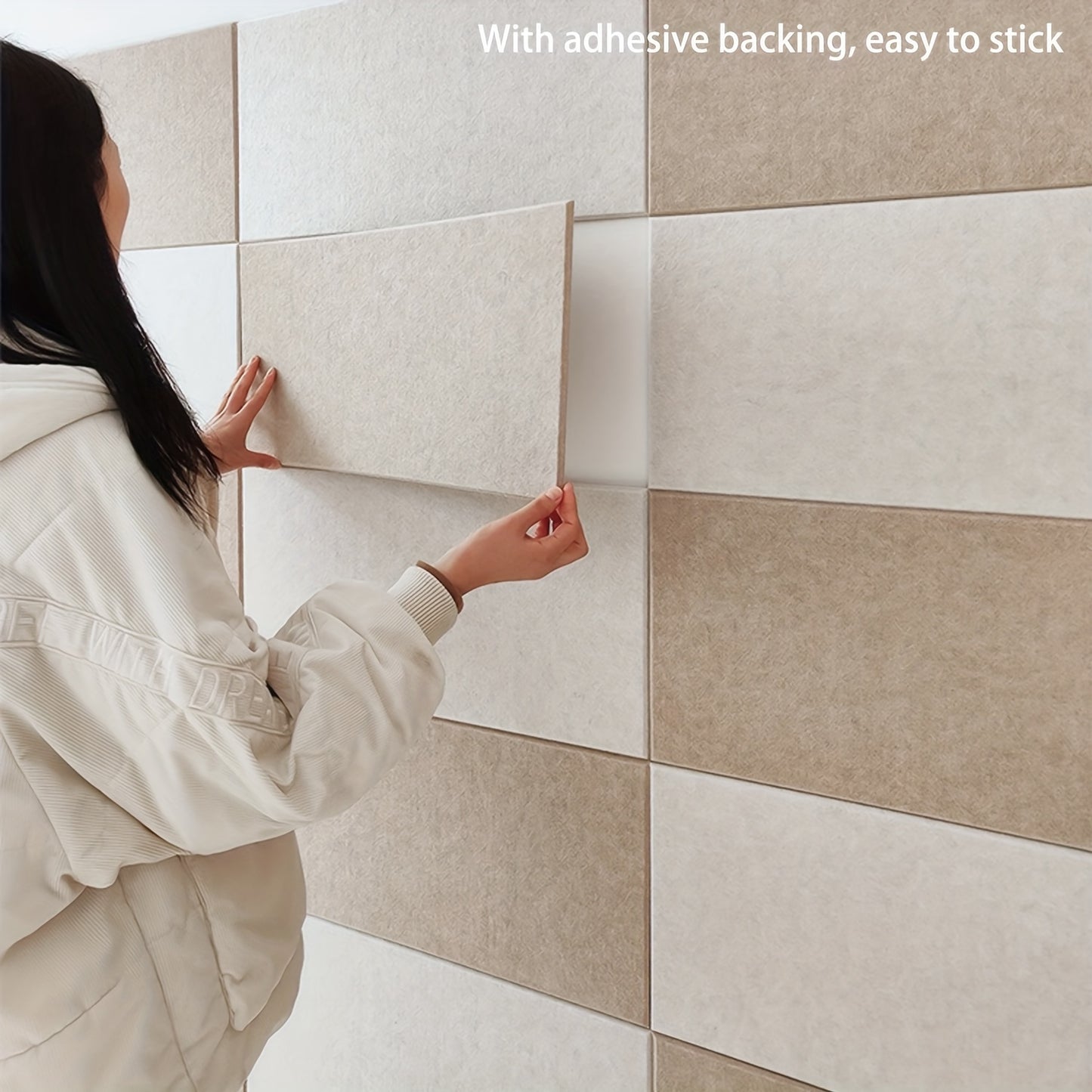 6pcs Acoustic Panels Self-Adhesive with Adhesive Backing, 26. 3" X 12" X 0. 4" Decorative Sound Proof Panels, Wall And Ceiling Acoustical Treatment Tiles, Art Acoustic Panels, Great to Reduce Echo And Noise for Home And Office