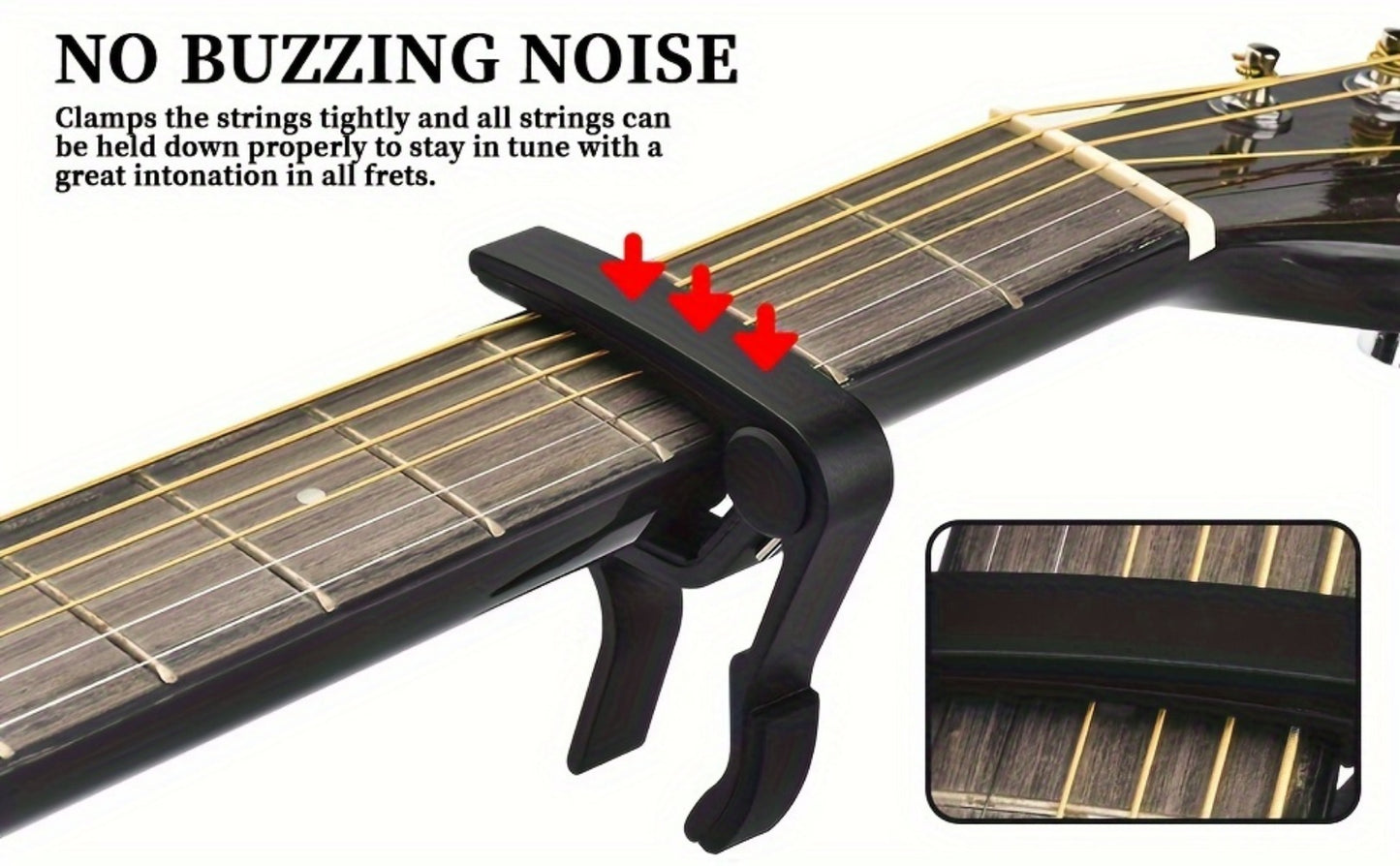 Chromatic Instrument Tuner, 9 Pcs Rosewood, Portable, Guitar, Accessories for Guitar
