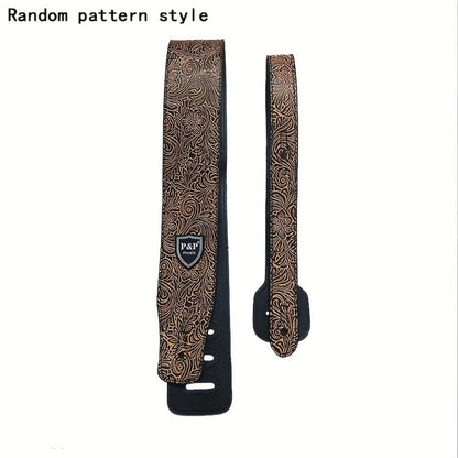 Adjustable Guitar Strap, Silvery, Adjustable, Genuine, Leather, Compatible for Supporting