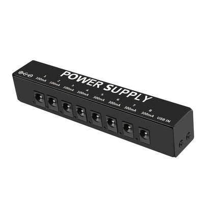 Guitar Pedal Power Supply 1 to 8 Effects Power Supply 9V Isolated DC Output Power Supply for Musical Instrument Effects, Guitar Additions