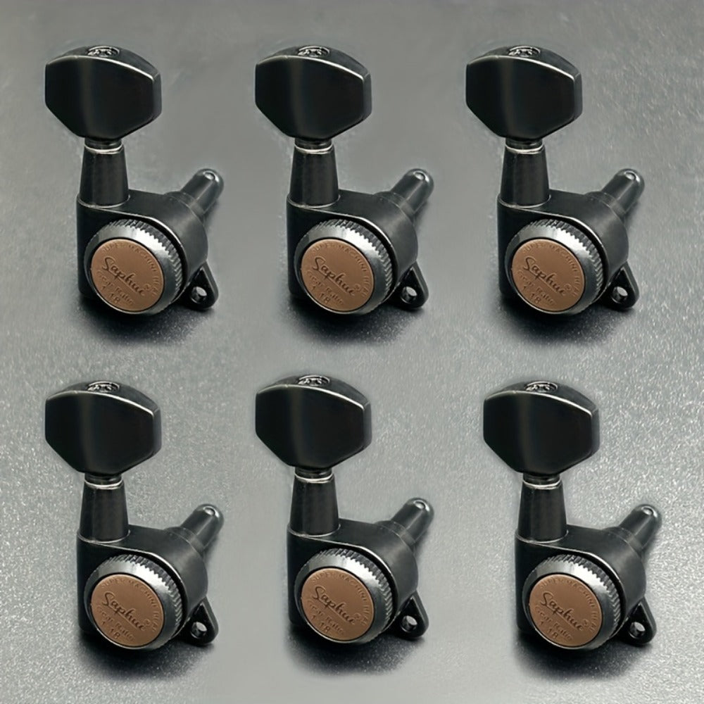 Guitar Tuning Peg Set, Silvery 3 Right, 6pcs, SAPHUE, Locking for Replacing Guitar Tuning