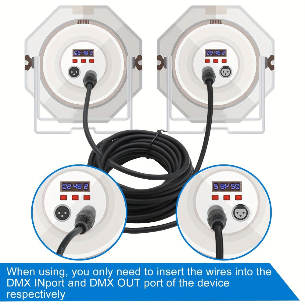 LED Stage Light, 10 Pack, DMX Control, Pack/, 26.3ft, DMX for Stage and Party Lighting