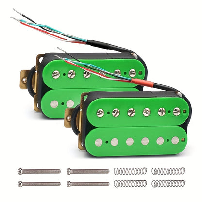 High-Performance Black Humbucker Electric Guitar Pickup Set with Coil Splitting - Dual Coil Design, 4-Conductor Cable, High Output (Neck: 7. 5K, Bridge: 15K)
