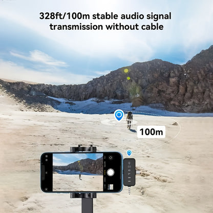 Wireless Lavalier Microphone 3 in 1 for Iphone/Android/Camera, 328Ft Range, 18 Hours Battery Life, Compact Microphone for Recording Interviews And Vlogs on Smartphones