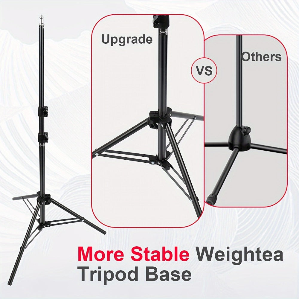 Microphone Boom Stand with 360-Degree Ball Head, XLR Port and Dual Clips