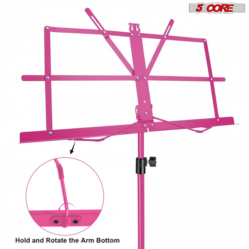 Folding Music Stand, Foldable, Adjustable, Core for Holding Sheet Music For Lessons