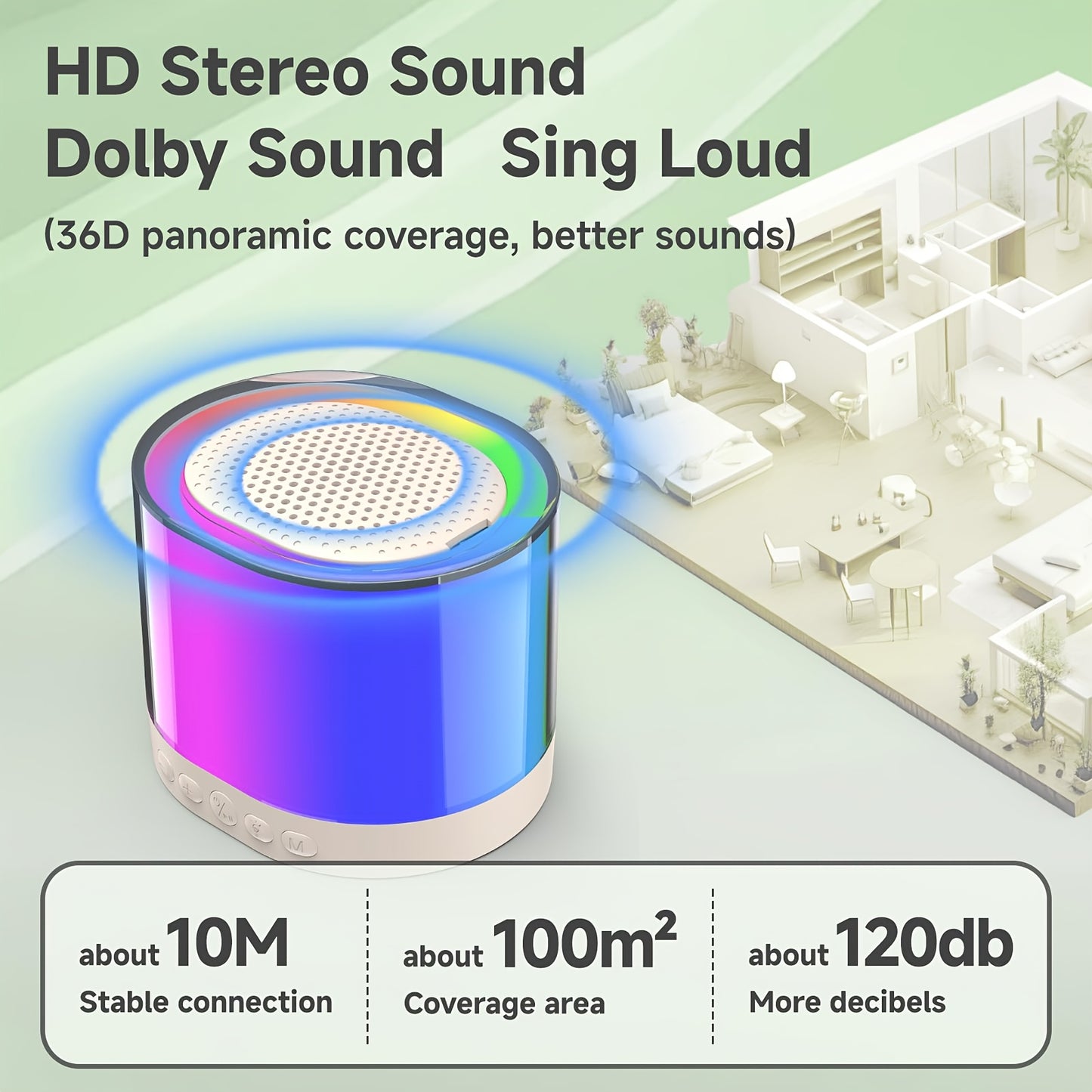 Wireless Speaker with Two Microphones, for Home Karaoke Machine, Portable Handheld Karaoke Microphone Speaker, Suitable for Home Parties, Birthday Parties, Family Gatherings, Christmas Gifts, New Year Gifts
