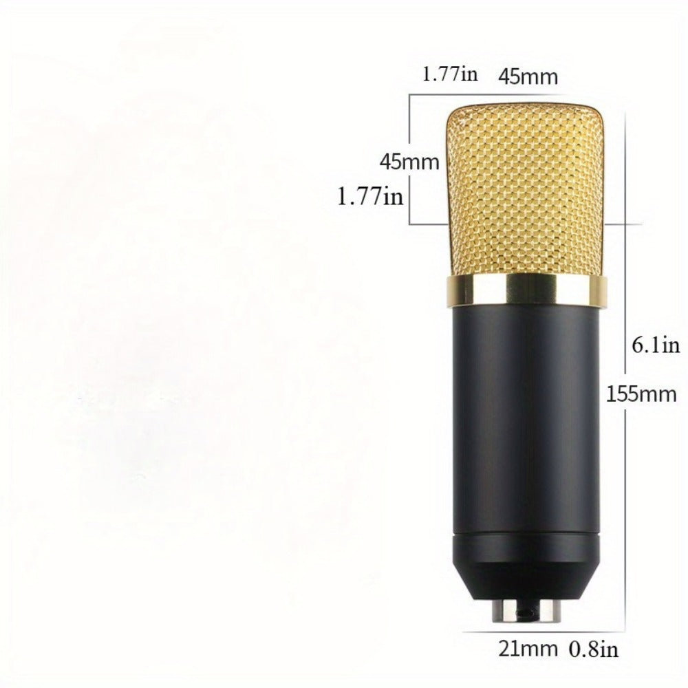 USB Audio Interface, 5Mm, USB, Adjustable, Condenser, Microphone for Recording