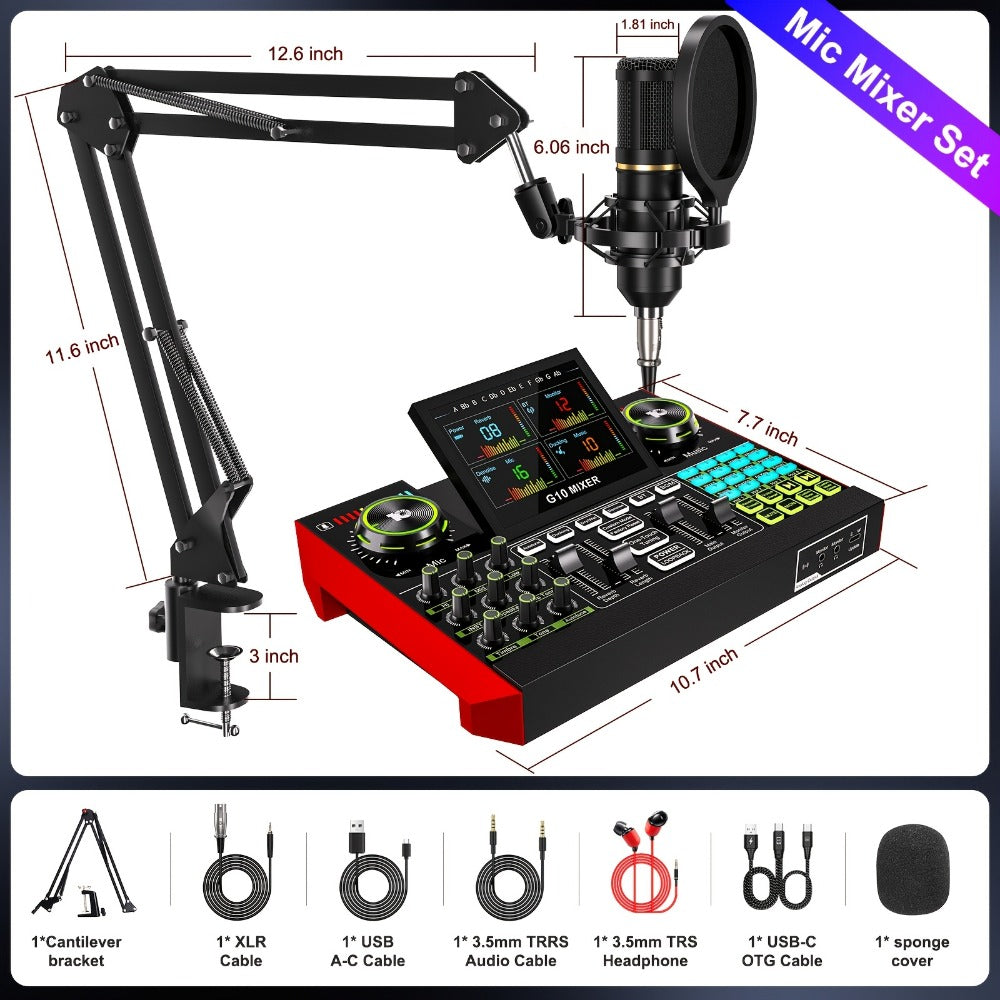USB Audio Interface, G10-BM700-OTG, USB, 36V, Podcast, Equipment, Bundle for Recording