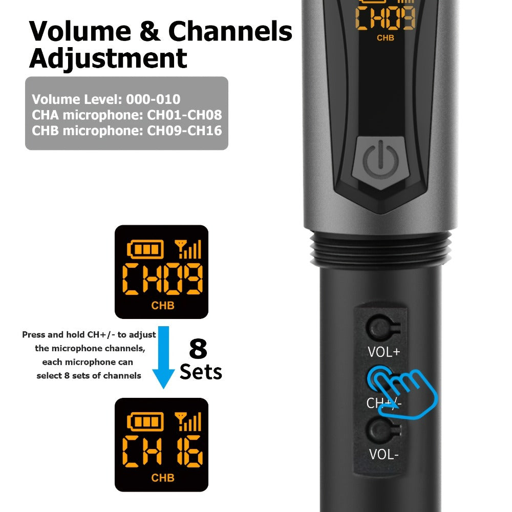 Recording Microphone, Rechargeable, 2.4 GHz Wireless, Wireless, Aveek for Recording