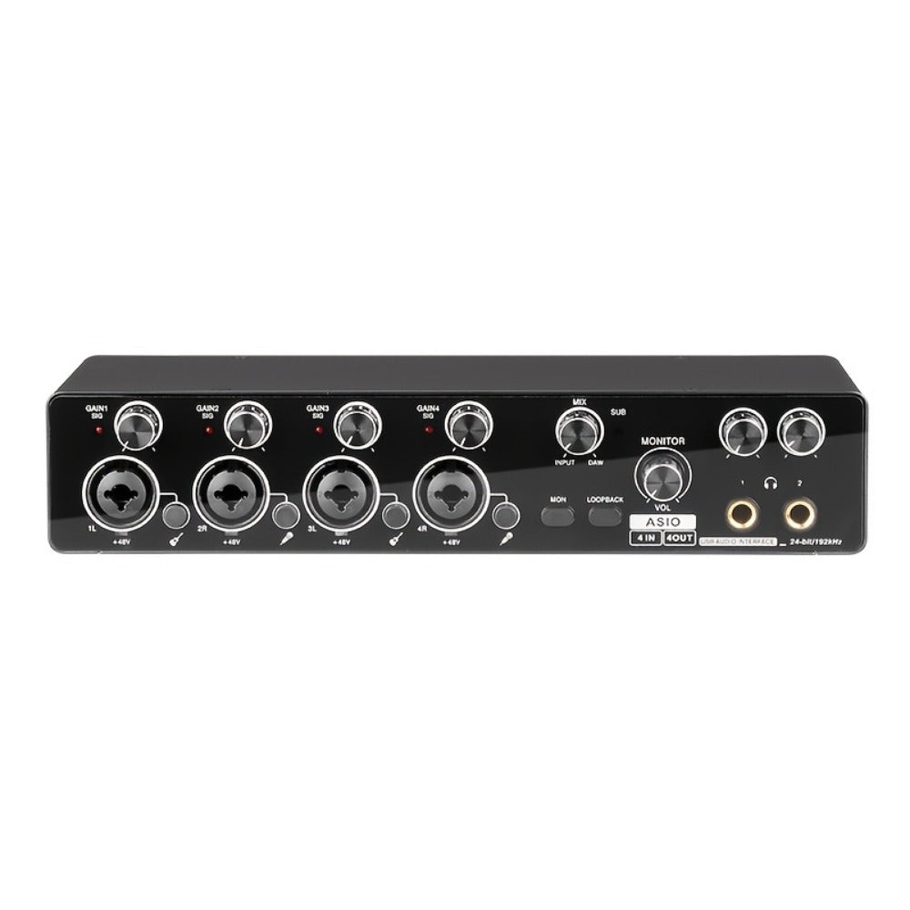 USB Audio Interface, 192Khz, Professional, 4-Channel, Sound for Recording and Streaming