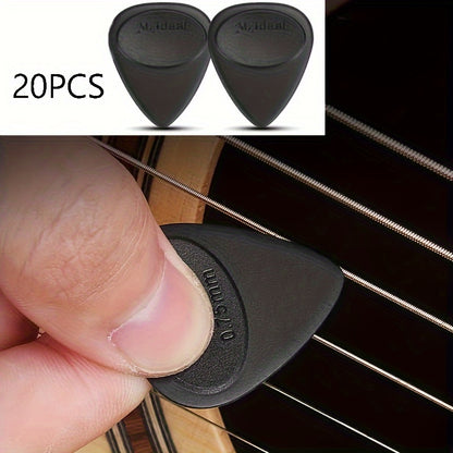 20pcs Non-slip Guitar Picks Acoustic Electric Bass Plectrum Mediator -0.7mm Thickness -Fast Picking Guitar Accessories