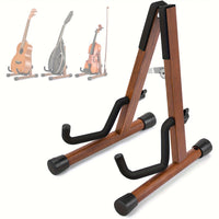 Musical Instrument Guitar [Walnut Color] Floor A Rack