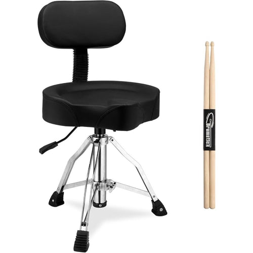 Hydraulic Drum Throne with Backrest shown in the main product view