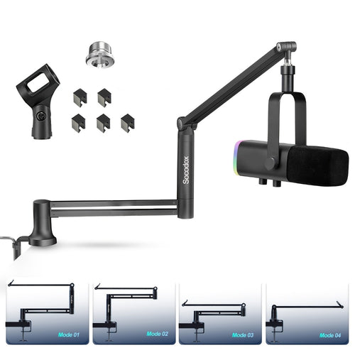 Adjustable Microphone Boom Stand shown in the main product view