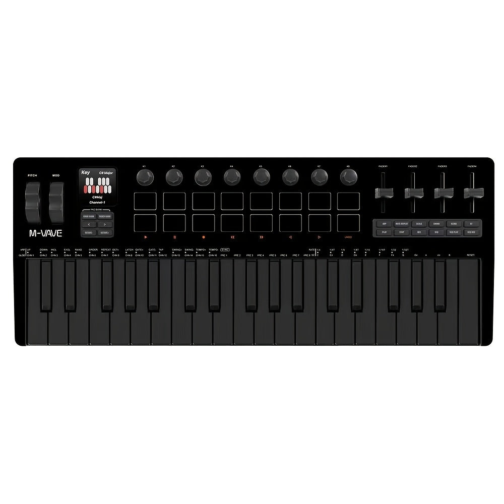 MIDI Keyboard Controller shown in the Pure Black option