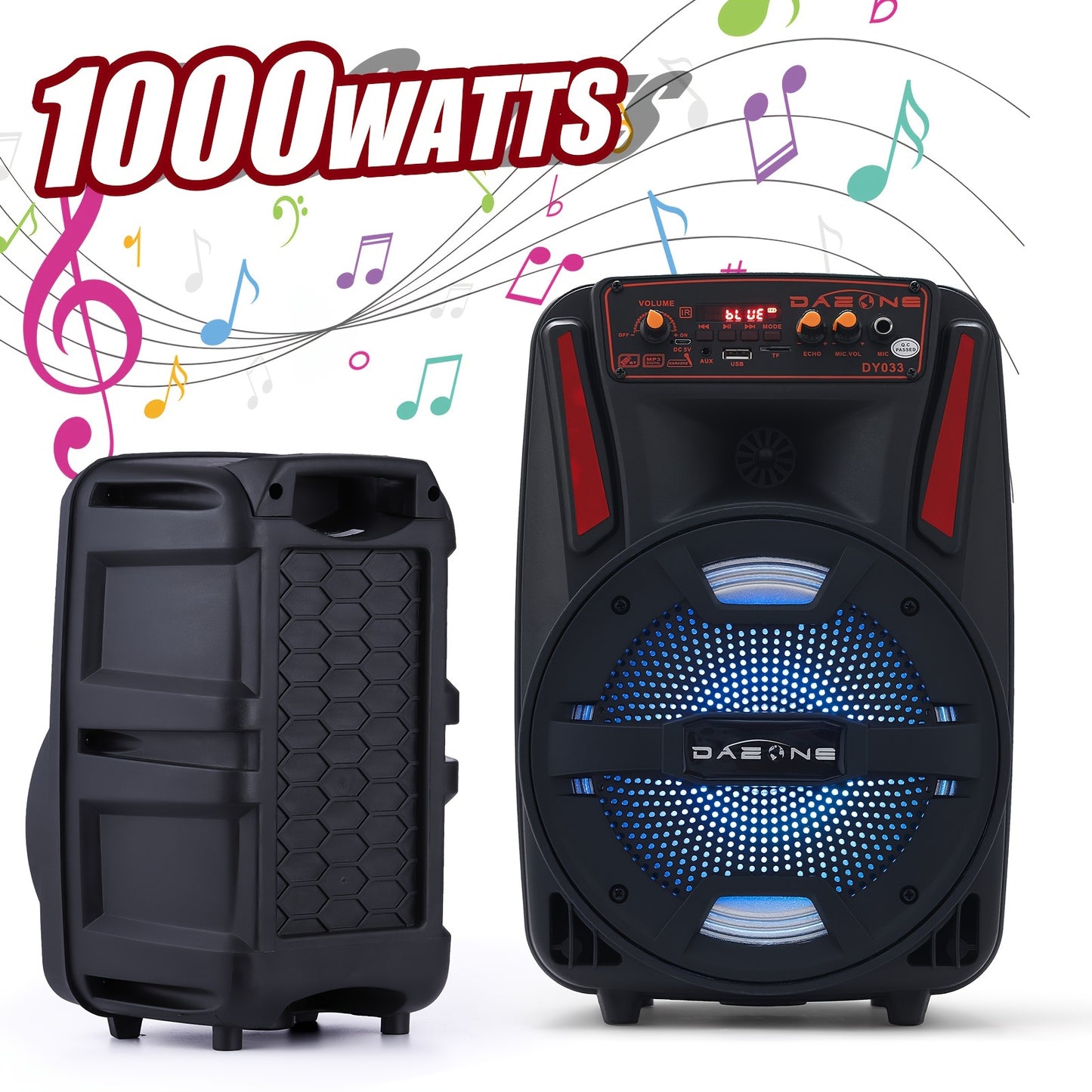Portable PA Speaker shown in the Black option