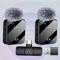 Black double mic+USB-A