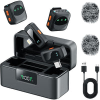 Black with Charging Case + 2 Wool Balls