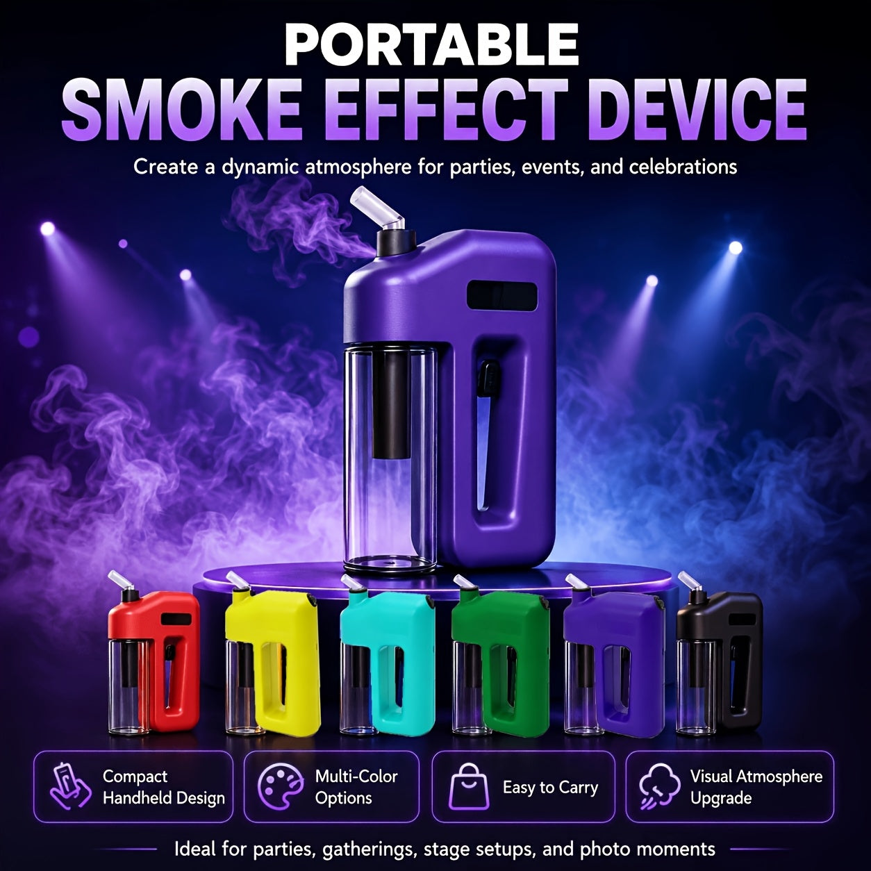 Stage Fog Machine shown in the Black option