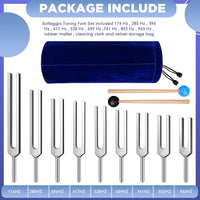 9-piece tuning fork set
