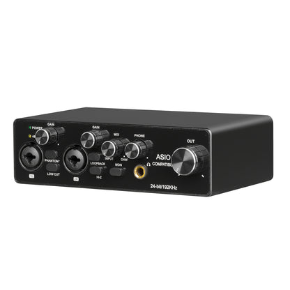 2-Channel USB Audio Interface shown in the Black-ASIO option