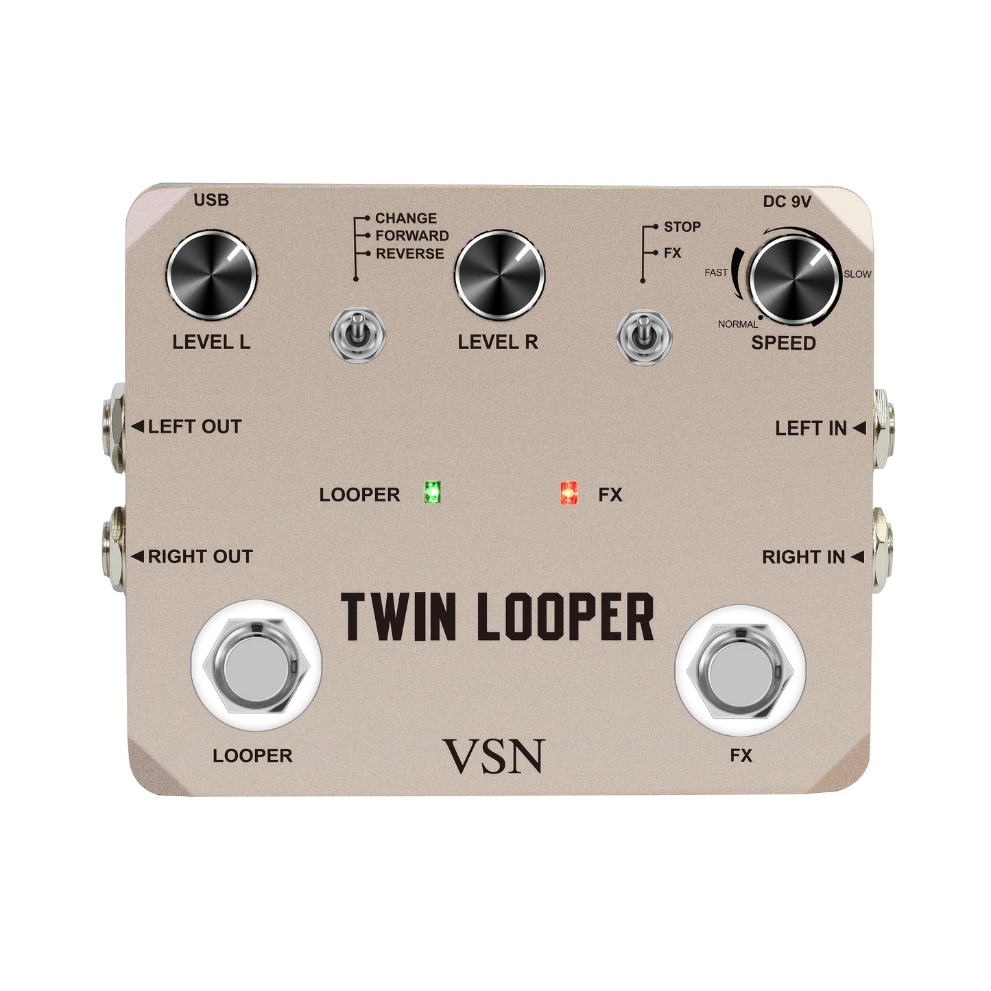 VSN Twin Looper Guitar Pedal shown in the Looper pedal option