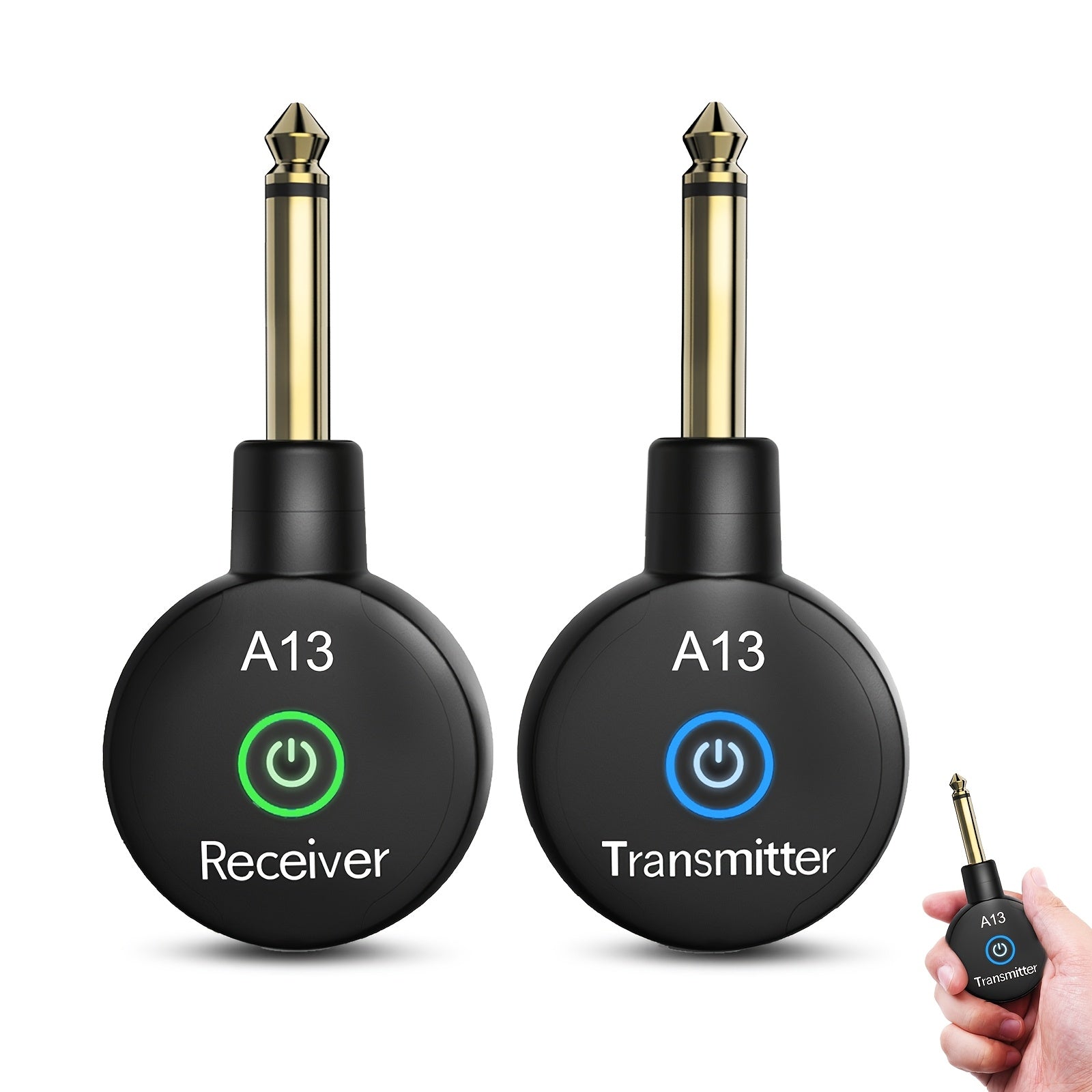 Wireless Guitar System 2.4GHz Wireless Guitar Transmitter Receiver Rechargeable Audio Wireless Transmitter 2 Modes, Rechargeable Li-Battery, 100ft Range, 10H, Plug & Play for Electric Guitar, Bass, Violin, Keyboard variant image