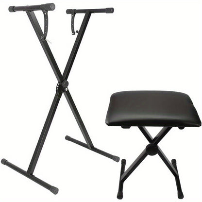 X-Style Keyboard Stand and Bench shown in the Single X option